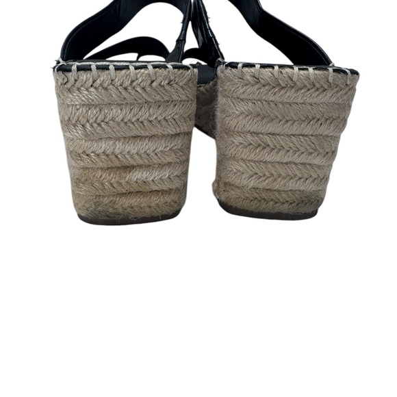 Franco Sarto Black Croc-Embossed Sandals - Picture 4 of 5